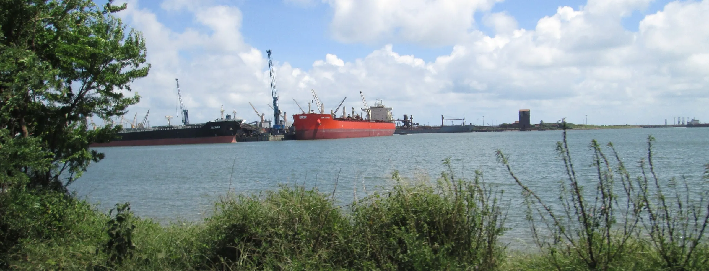 Bulk carriers at berth in Paradip Port